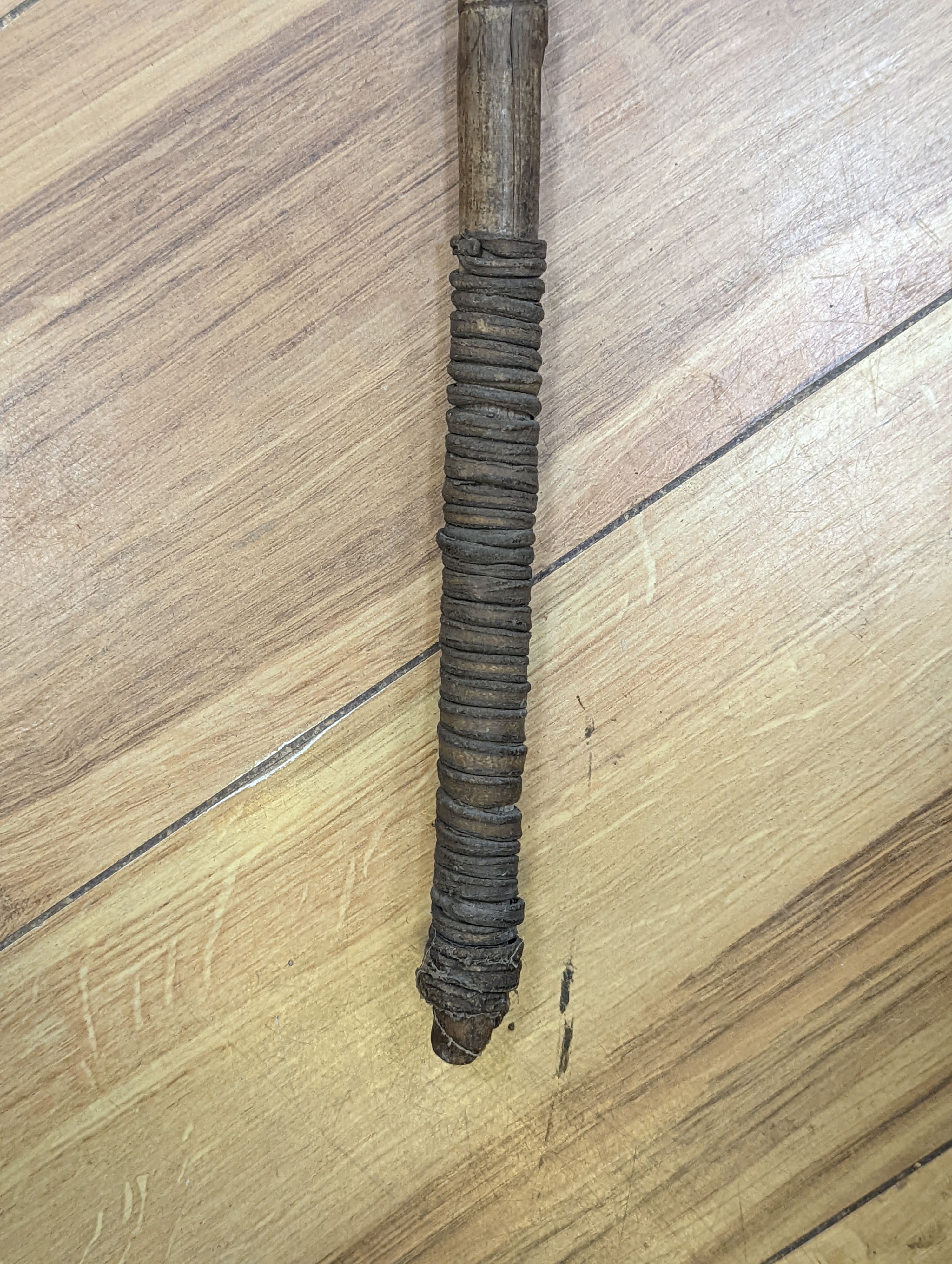 Two East Africa, Transvaal (Zululand) spears, 236cm